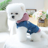 1vnt naminių gyvūnėlių drabužių šuniui Pavasarį ir rudenį gražus New York 09 džinsinis striukė tinka mažiems ir vidutinio dydžio šunims