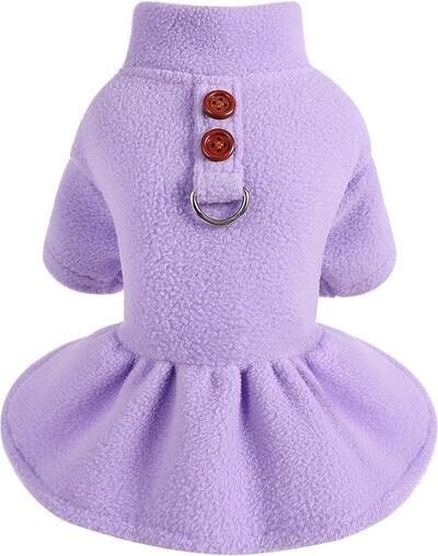 Termiskā flīsa suņu kleita maziem suņiem Meitene ziemas suņu džemperis kucēnu apģērbs Čivavas Jorkas tējas krūze Mājdzīvnieku apģērbs Kaķu apģērbs