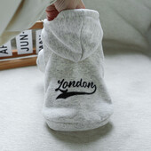 1PC îmbrăcăminte pentru animale de companie Pulover pentru câini pisici de primăvară și toamnă haină neagră, gri deschis, potrivită pentru câini de talie mică și mijlocie