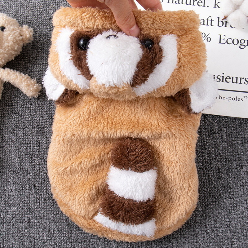 1vnt jaukus pliušinis šunų gobtuvas mažiems šunims – puikus žieminis megztinis jūsų pūkuotam draugui