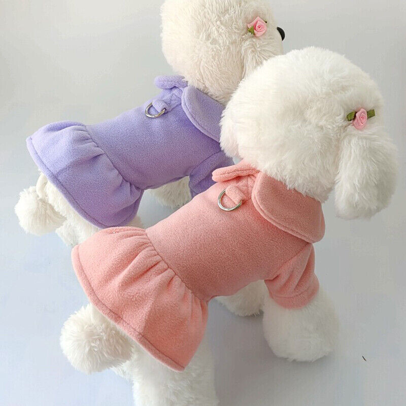 Šuo Princesė Suknelė Striukė Šiltas Kailis Šuniuko Drabužiai Naminių gyvūnėlių Sijonas