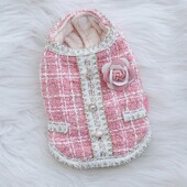 Printesa Caini Pisici Rochie Palton Modele in carouri Fusta catelusa Haine toamna/iarna Tinuta 3 culori