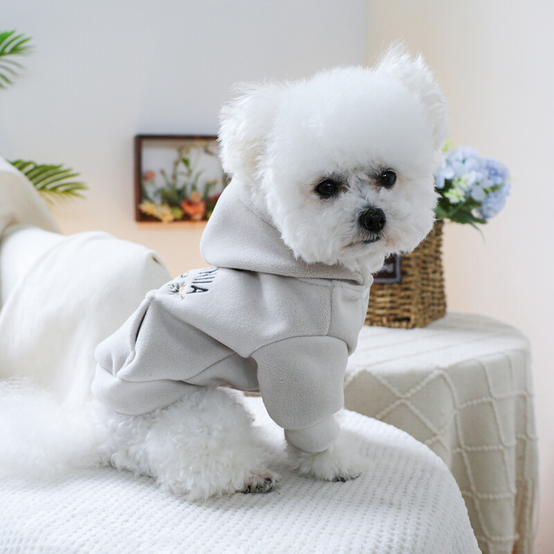 1 vnt naminių gyvūnėlių drabužiai pavasario ir rudens aksomo storio Kalifornijos svajonių chaki spalvos kepuraitės paltai, tinkami mažiems ir vidutinio dydžio šunims