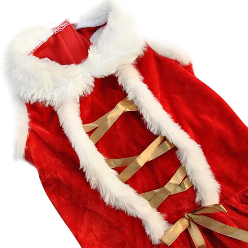 Chihuahua Small Pet Ziemassvētku mētelis drēbes suņu kleita ziemas perro Ziemassvētku kleita sarkana sporta krekls Veste Mājdzīvnieki Kaķis Silta kleita