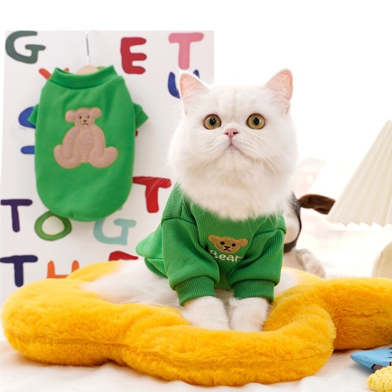 Lovely Bear marginti naminių gyvūnėlių drabužiai Žieminiai šunų megztiniai Prabangūs šuniukų megztiniai Šilti minkšti kačių megztiniai naminiai megztiniai Čihuahua drabužiai
