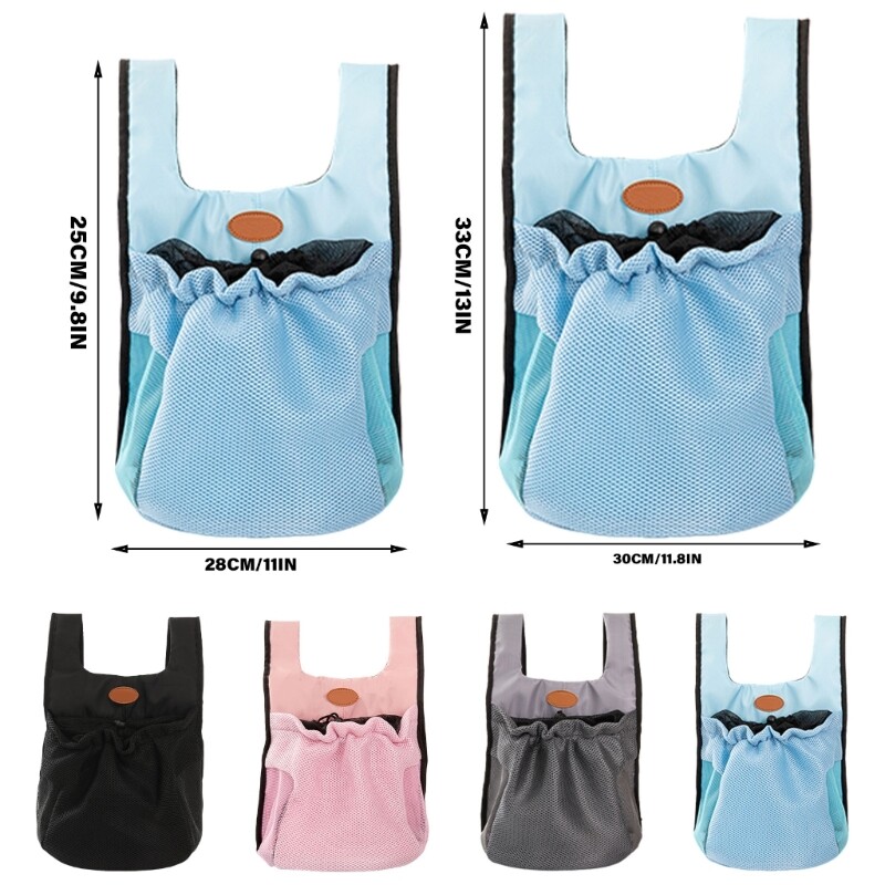 Suņu āra ceļojumu pārnēsājama mugursoma mājdzīvnieku krūšu mugursoma Tīkla savilkšanas aukla labākai elpošanai Piemērota maziem suņiem