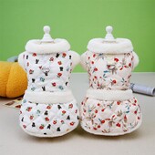 Princesės naminio šuns šilta suknelė su marginta šuniuko burbuliukais sijonas mergaitės šuns katės žieminiai paltai, drabužiai