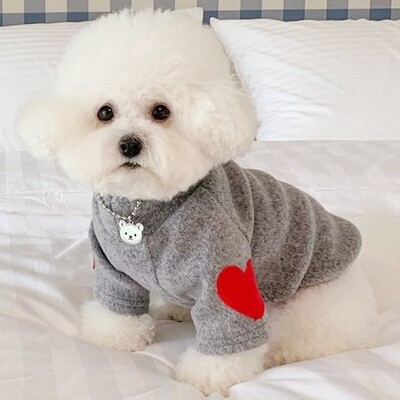 Madingi šunų drabužiai Meilė Spausdinti Šunų megztiniai Rudens šuniukų megztiniai Mieli Minkšti Kačių megztiniai Naminių gyvūnėlių megztiniai Bichon Frise šunų reikmenys
