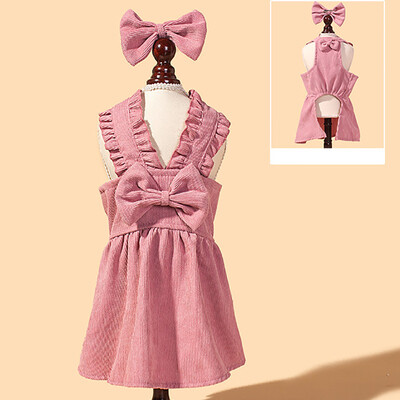 Rochie pentru câini de Crăciun Haine pentru animale de companie Costum roșu roz pentru pisică cu cămașă albă Îmbrăcăminte caldă de Anul Nou pentru pisici Rochie de petrecere buldog francez