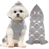 Žieminė šuns megztinė suknelė Prabangūs šunų drabužiai Meilė Spausdinti Naminių gyvūnėlių megztinis Šiltas Šuns Kailis Čihuahua Jorko pudelio Bišono kostiumas