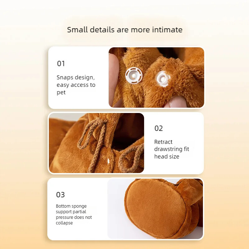 Šuniuko mielas ir mielas kryžminis krepšys rudeniui ir žiemai, šiltas lauko krepšys, meškiukas, universalus mažas šuniukas