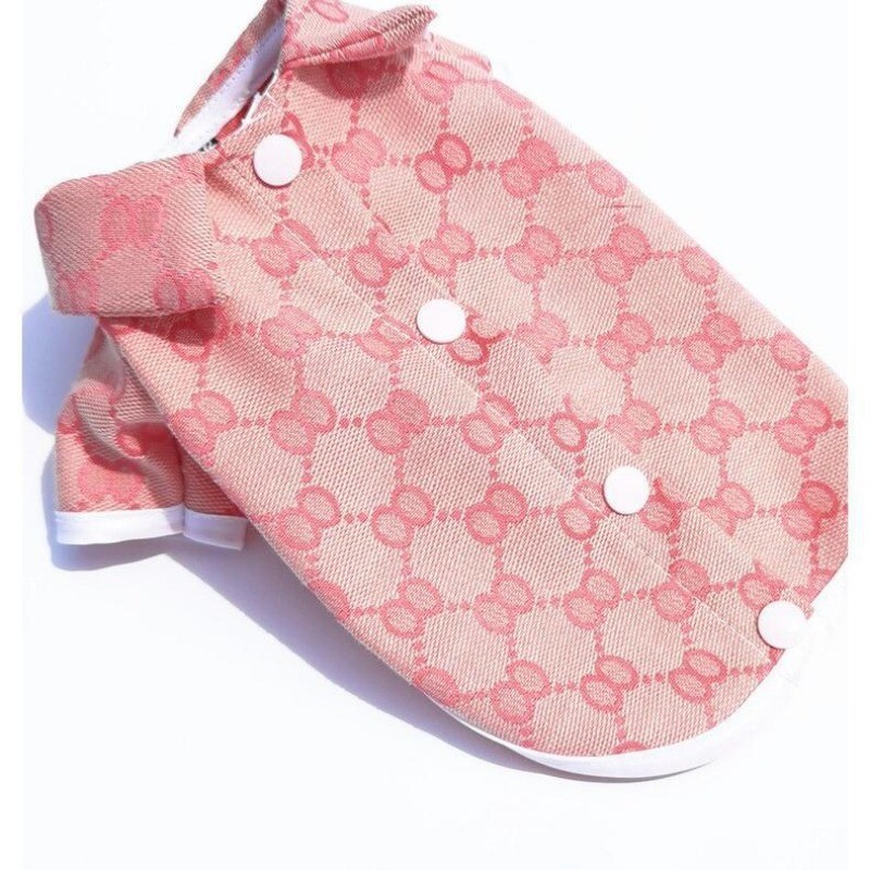 Mājdzīvnieku apģērbs Pavasara rudens suņu kleita kaķu princeses svārki Rozā kafijas rūtainais krekls Maza un vidēja izmēra suņu kleita