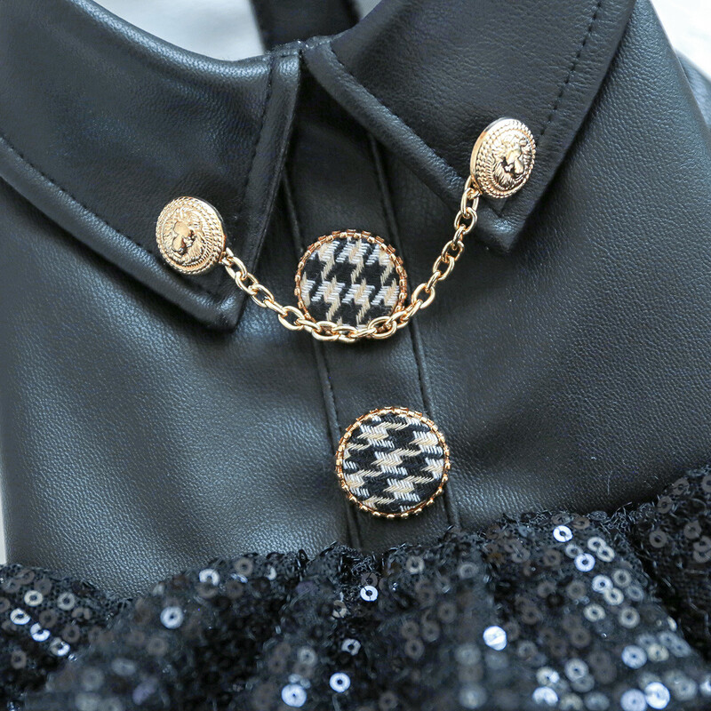 Madingi punk drabužiai mažiems šunims rudens žiema juoda naminių gyvūnėlių mergina moteris Shih Tzu Yorkshire Tutu Skrit chalatas Chien Cat Drabužiai XS