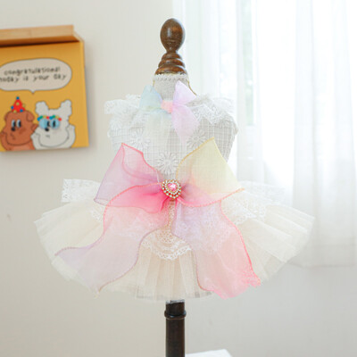 Toamnă/Iarnă 2024 Cerc pentru animale de companie haine pentru câini pisici Produs nou Rochie drăguță prințesă Poncho Rochie de mireasă Miss Coco Chanel