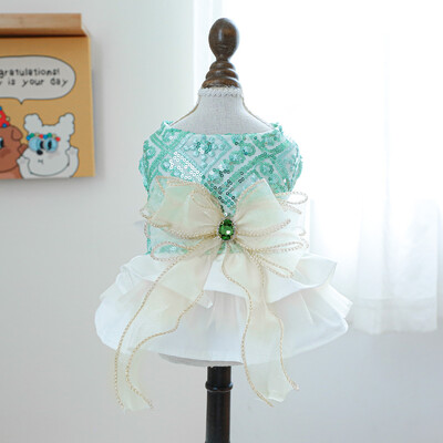 Toamnă/Iarnă 2024 Cerc pentru animale de companie haine pentru câini pisici Produs nou Rochie drăguță prințesă Poncho Rochie de mireasă Miss Coco Chanel