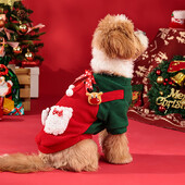 Naminių gyvūnėlių paltai Prabangūs naminių gyvūnėlių drabužiai Maži šunys Kalėdiniai kostiumai Rudens žiema šunų drabužiai Naminių gyvūnėlių Kalėdos Šiltas gobtuvas Dovanos