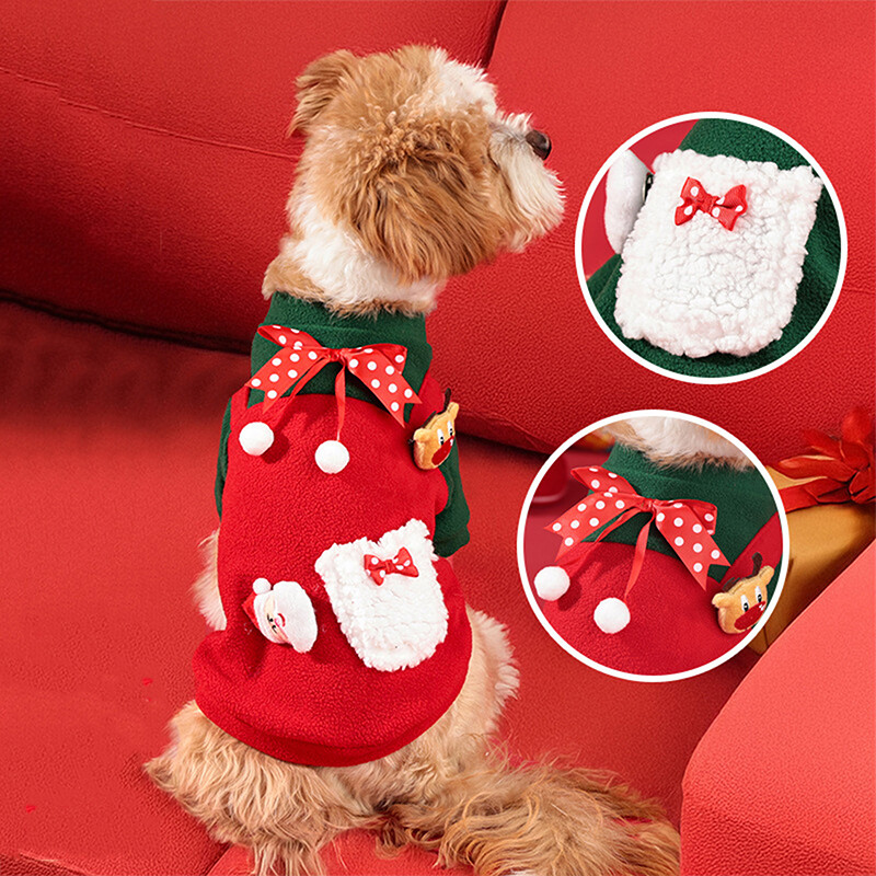 Naminių gyvūnėlių paltai Prabangūs naminių gyvūnėlių drabužiai Maži šunys Kalėdiniai kostiumai Rudens žiema šunų drabužiai Naminių gyvūnėlių Kalėdos Šiltas gobtuvas Dovanos