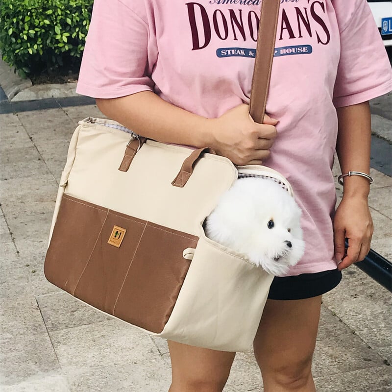 Geantă portabilă pentru umăr pentru animale de companie Geantă pentru transport pentru câini Scaun pentru mașină Transportoare antiderapante pentru câini Produse sigure pentru animale de companie Transport pentru pisici Geanta de mână pentru câini mici