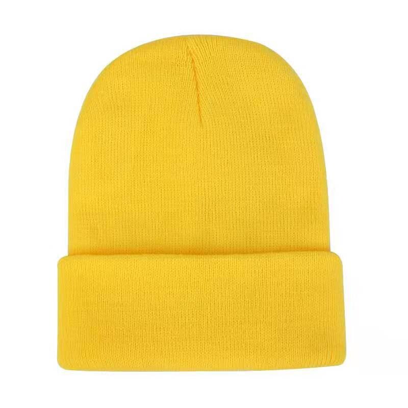 Toamnă și iarnă comerț exterior pălărie de culoare solidă pălărie de lână fluorescentă pălărie hip-hop tricotată pulover pălărie hip-hop acrilic în aer liber