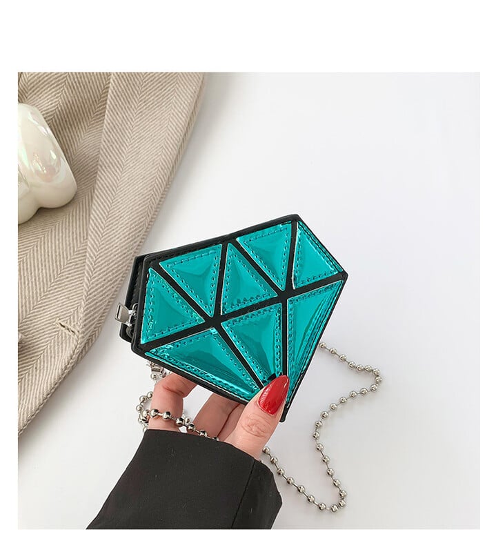 Modna ženska modna dijamantna lančana torba Ženska modna torba u boji na rame Ljetna prekogranična torba s ružem za usne Veleprodaja