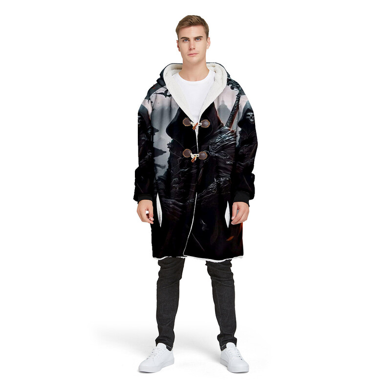 Pārrobežu ārējā tirdzniecība 2023 — jauni silti ziemas vīriešu mēteļi ar 3D druku ziedu mēteļi un topi rudenim un ziemai