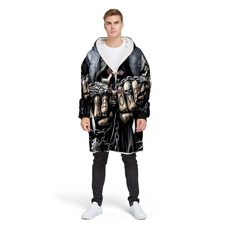 Pārrobežu ārējā tirdzniecība 2023 — jauni silti ziemas vīriešu mēteļi ar 3D druku ziedu mēteļi un topi rudenim un ziemai