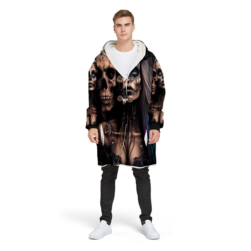 Pārrobežu ārējā tirdzniecība 2023 — jauni silti ziemas vīriešu mēteļi ar 3D druku ziedu mēteļi un topi rudenim un ziemai