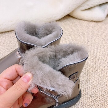 New Style Παιδικά Sheepskin Snow Boots All-in-One Χαμηλά μποτάκια αδιάβροχα αντιρρυπαντικά αντιολισθητικά Παιδικά παπούτσια στο κάτω μέρος Γονέας-Παιδί