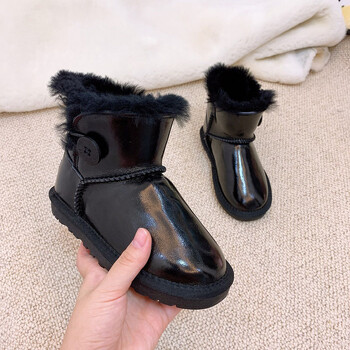 New Style Παιδικά Sheepskin Snow Boots All-in-One Χαμηλά μποτάκια αδιάβροχα αντιρρυπαντικά αντιολισθητικά Παιδικά παπούτσια στο κάτω μέρος Γονέας-Παιδί