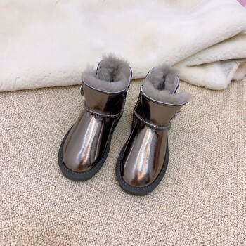 New Style Παιδικά Sheepskin Snow Boots All-in-One Χαμηλά μποτάκια αδιάβροχα αντιρρυπαντικά αντιολισθητικά Παιδικά παπούτσια στο κάτω μέρος Γονέας-Παιδί