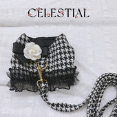 Haine pentru câini Curea pentru piept cu flori Costum de tracțiune cu picioare de gală pentru câini de talie mică, pisică, ham, vestă cu plumb pentru plimbarea, accesorii pentru animale de companie