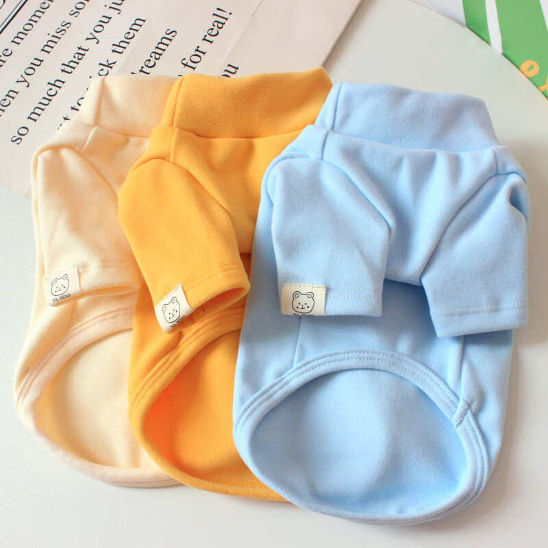 Haine pentru câini de toamnă iarnă pentru câini de talie mică, moale, drăguț, dragoste, urs, cămașă de bază pentru câini