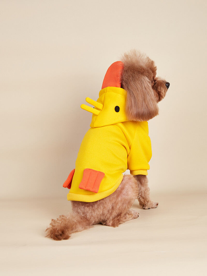 Pânză pentru câini de talie mică Costum Cățeluș de rață cu haine pentru animale de companie pentru câini Îmbrăcăminte moale pentru cosplay