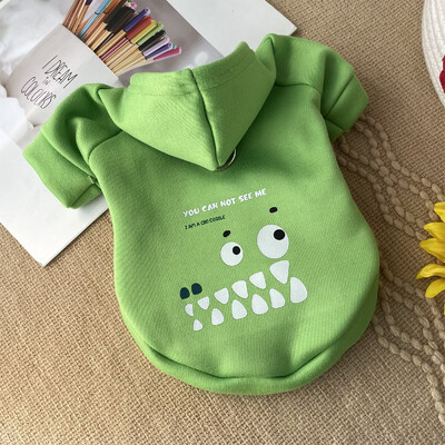 Sügis- ja talvised lemmikloomariided Koerapiim siid sametmütsiga Pullover Multikas kampsun Kassi- ja koerarihm tõmbamisköie aasaga pannal