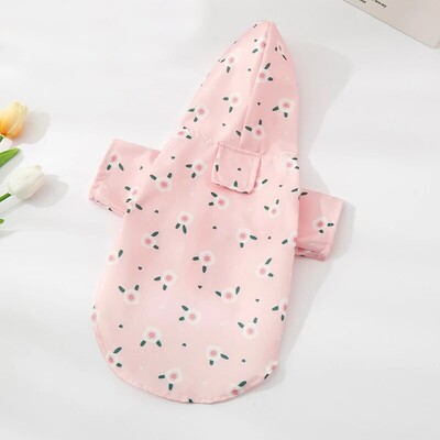 Mājas suņa lietusmētelis vasaras modes īsām piedurknēm suns ūdensnecaurlaidīgs apģērbs kucēnu mētelis suns lietusmētelis āra mētelis Bichon Schnauzer Welsh