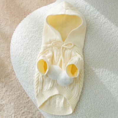 Toamnă Iarnă Pisică Pulover Minge Păr Picioare Câine Picioare Călduș Cu Glugă Pulover tricotat Câine Mic Mediu Teddy Îmbrăcăminte pentru animale de companie Haine pentru cățeluș