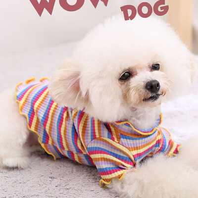 Raudoni megzti naminiams gyvūnėliams skirti drabužiai, šunų gobtuvai, megztiniai prancūzų buldogui, mopso vaivorykštės šuniuko drabužiai, apatiniai marškinėliai, pavasaris, vasara