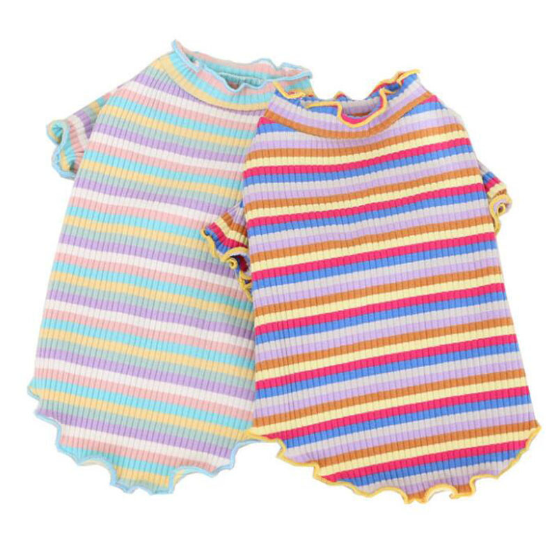 Raudoni megzti naminiams gyvūnėliams skirti drabužiai, šunų gobtuvai, megztiniai prancūzų buldogui, mopso vaivorykštės šuniuko drabužiai, apatiniai marškinėliai, pavasaris, vasara