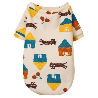 Naminių gyvūnėlių pliušinis paltas Katė Šuo Šilti medvilniniai rūbai Naminių gyvūnėlių marškinėliai Namai Kačių raštas Šilumai Švelnus Naminiai šunys Katės Megztiniai Kostiumas