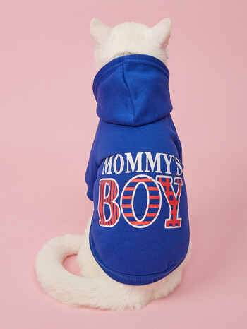 Ρούχα κατοικίδιων για σκύλο γάτα Puppy Hoodies Παλτό MOMMY\'S BOY Φούτερ για σκύλους στολές για μικρόσωμο μεσαίο σκύλο