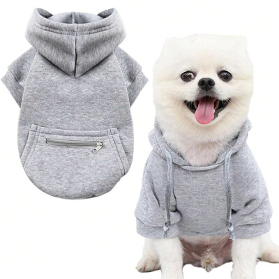 1 dalies žieminis gobtuvas su kišeniniais šuniuko šiltais drabužėliais Čihuahua paltukai