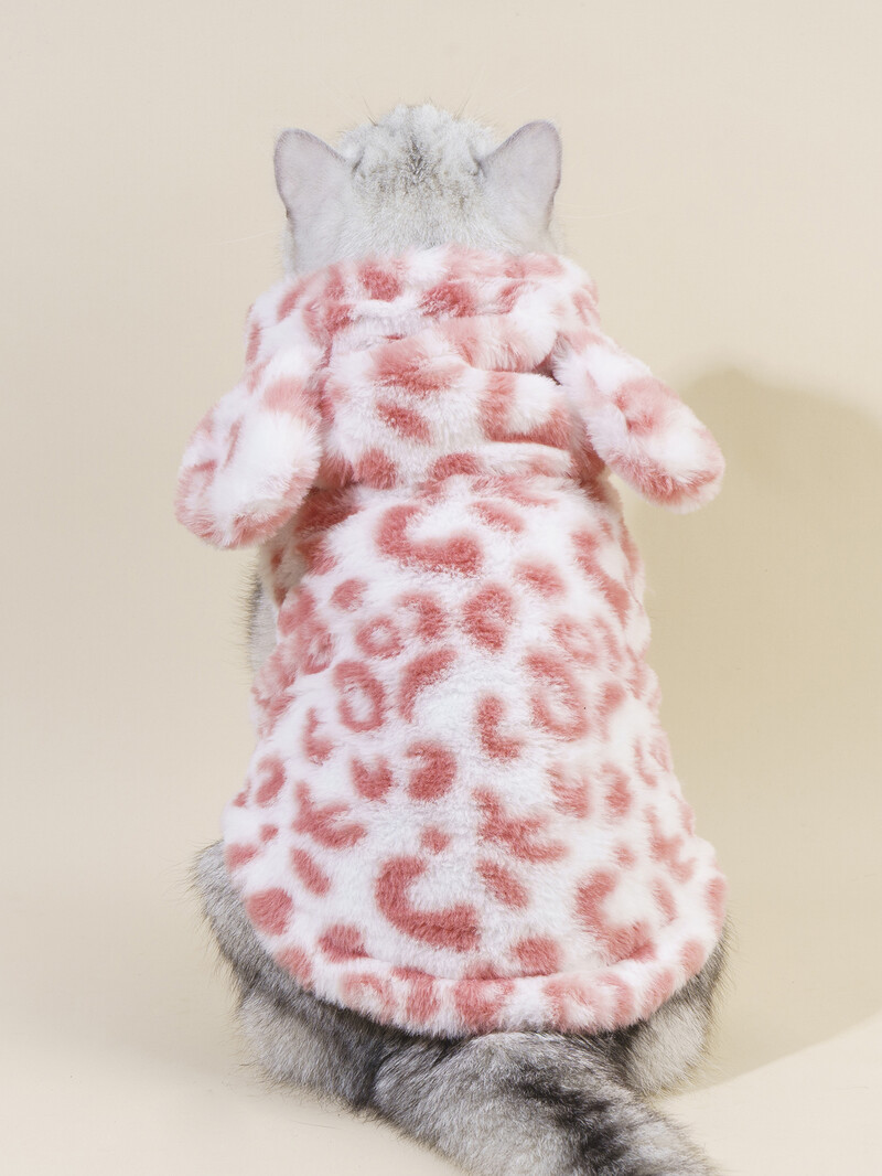 Drabužiai naminiams gyvūnėliams šunims katėms šuniukui su miela ausine kepure, neryškaus paltuko megztiniai, šunų komplektai mažam ir vidutiniam šuniui rudens žiemai