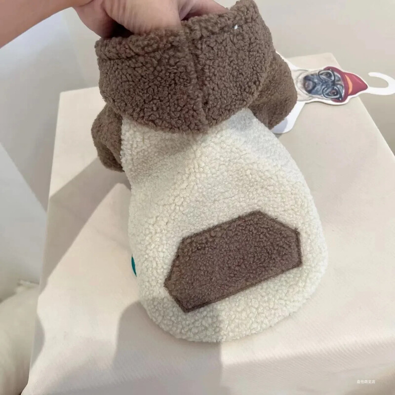 Kućni ljubimac Debeli topli kaput od janjećeg flisa Odjeća za kućne ljubimce Mačka Pas Medo Jesen/Zima Dizajnerska majica s kapuljačom Odjeća za pse Psi Hoodies