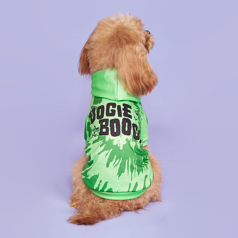 Hanoră pentru câini Haină caldă pentru câini Hanorac pentru cățeluș OOGIE BOOGIE Litere imprimate Crăciun Halloween Costum pentru câine Iarnă Haine pentru câini Animal de companie A