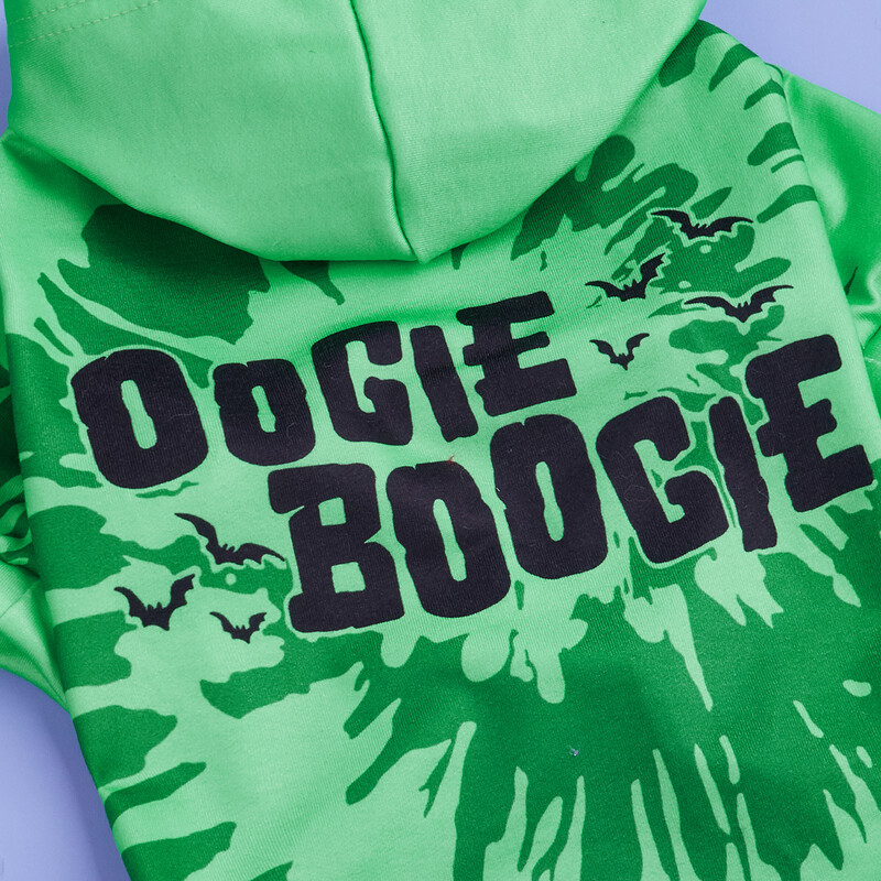 Hanoră pentru câini Haină caldă pentru câini Hanorac pentru cățeluș OOGIE BOOGIE Litere imprimate Crăciun Halloween Costum pentru câine Iarnă Haine pentru câini Animal de companie A