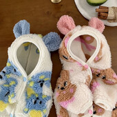 Iepure pentru animale de companie, haină cu glugă din lână pentru câini, haine de iarnă, haine bichon, haine calde din bumbac, câine mic, cardigan îngroșat, îmbrăcăminte pentru căței de Crăciun