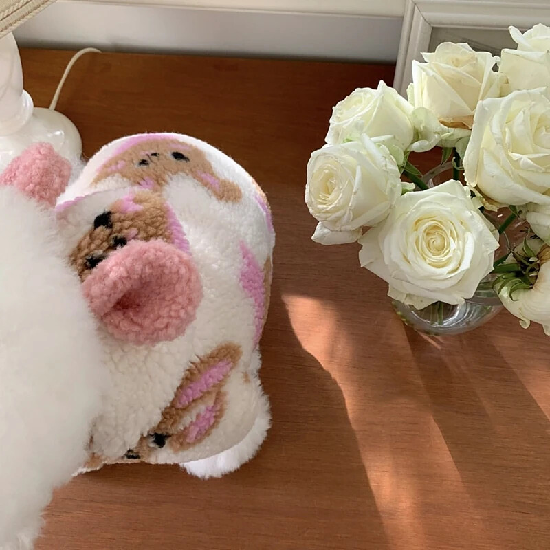 Iepure pentru animale de companie, haină cu glugă din lână pentru câini, haine de iarnă, haine bichon, haine calde din bumbac, câine mic, cardigan îngroșat, îmbrăcăminte pentru căței de Crăciun