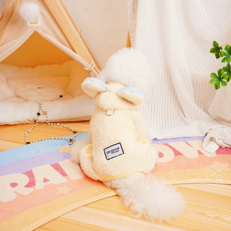 Haine pentru câini din fleece haină caldă de iarnă Chihuahua Salopetă pentru câini drăguț moale pisicuță costum cățel animal de companie câine hanorac cu patru picioare pijamale