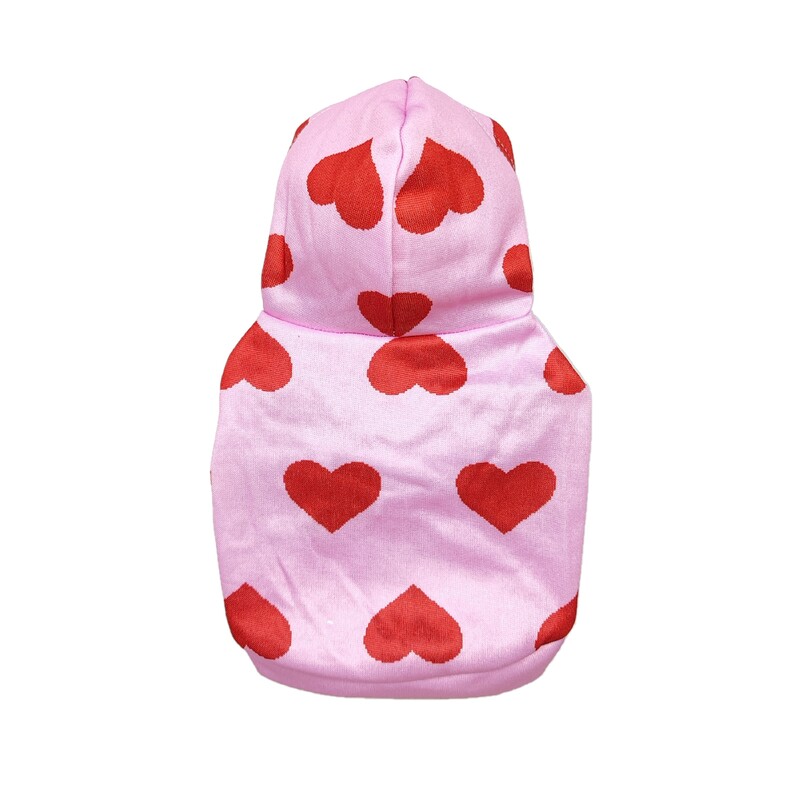 Hanorac pentru câini cu imprimeu cu model de inimă Hanorac de culoare roz Îmbrăcăminte de toamnă de iarnă Îmbrăcăminte moale și caldă pentru animale de companie pentru câini mic și mediu