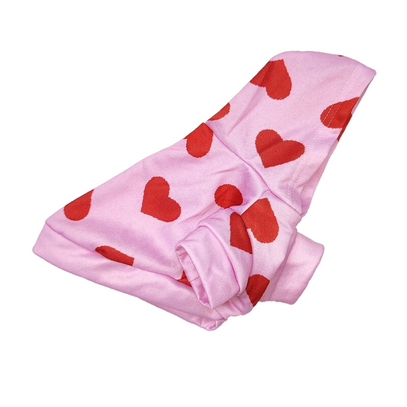 Hanorac pentru câini cu imprimeu cu model de inimă Hanorac de culoare roz Îmbrăcăminte de toamnă de iarnă Îmbrăcăminte moale și caldă pentru animale de companie pentru câini mic și mediu